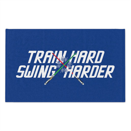 Train Hard Swing Harder Towel, 11x18