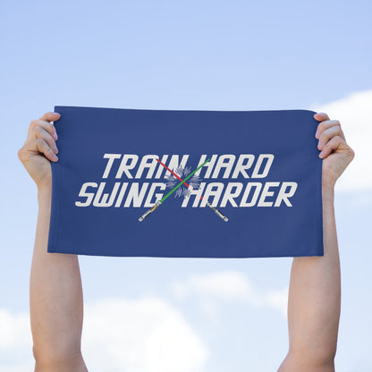 Train Hard Swing Harder Rally Towel